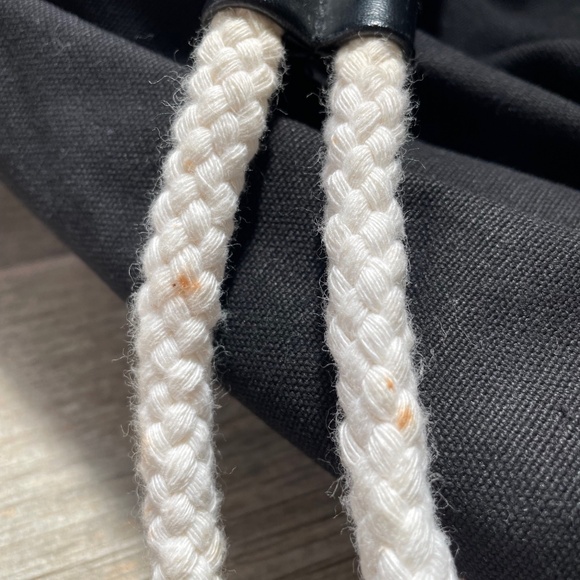 CHANEL Canvas and Rope Drawstring Bucket Bag and Backpack/Beach Bag - Picture 7 of 11